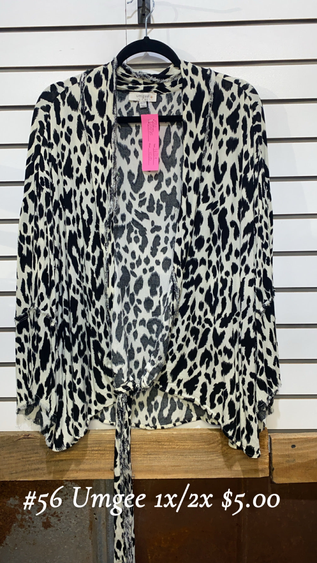 #56 Umgee 1X/2X Leopard Kimono