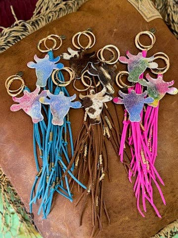 X555P PINK Cow Keychain
