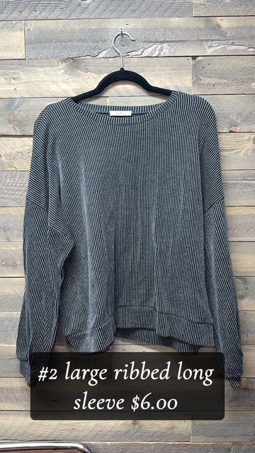 #2 LARGE RIBBED LONG SLEEVE