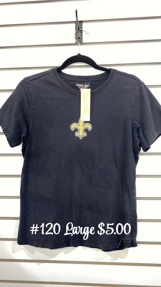 #120 Large Black Saint T-shirt