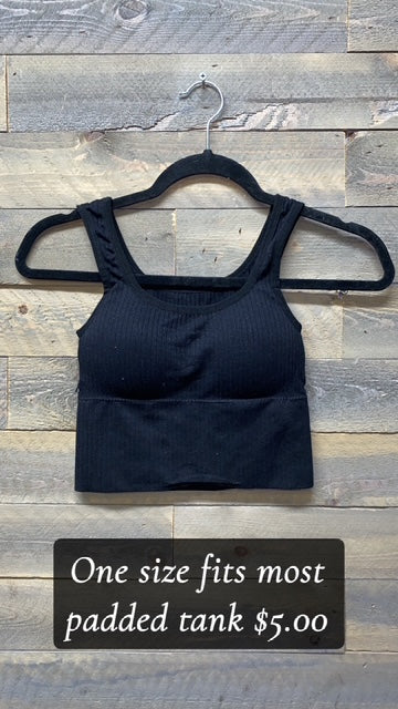 CLASSY CLOSET OS PADDED CROP BLACK